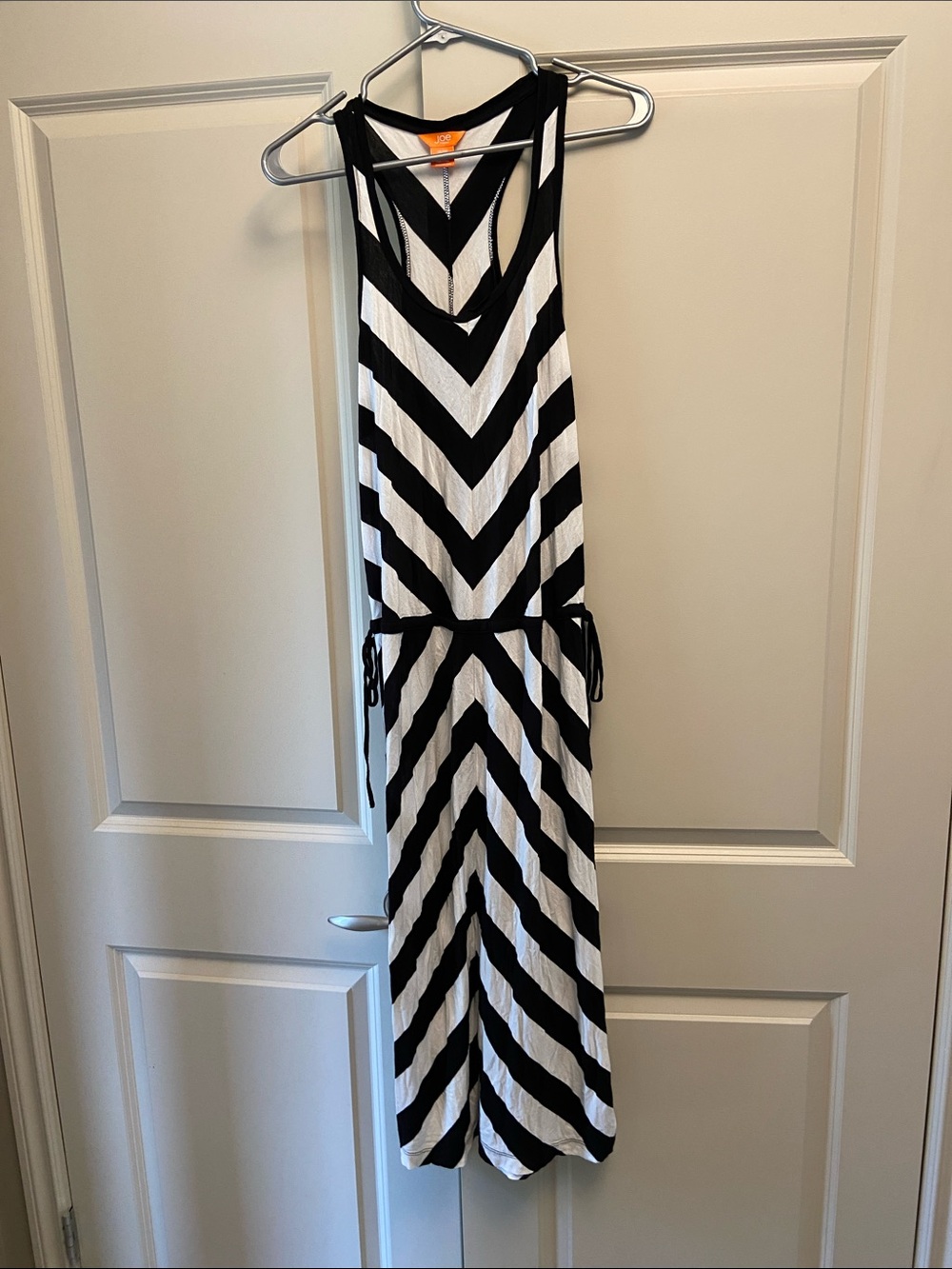 Joe Fresh Black and White Chevron Maxi Dress
